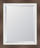 Farmhouse Brown Large And French White Mirror
