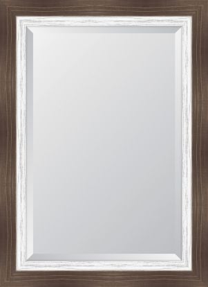 Farmhouse Brown Large And French White Mirror