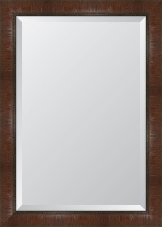 3" Mahogany Scoop Montalcino Resin Frame Mirror