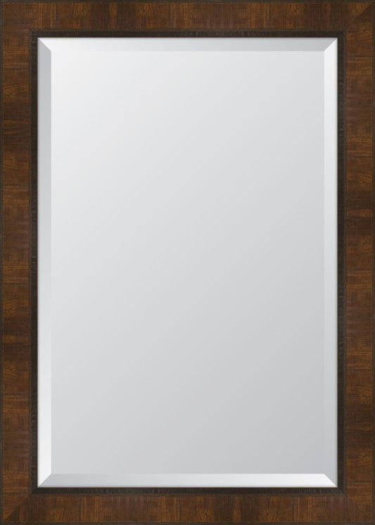 3" Walnut Scoop Montalcino Resin Frame Mirror