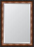 3 1/8" Faux Walnut Veneer With Black Compo Edge Resin Frame Mirror