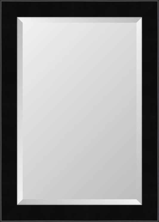 3 1/4" High Gloss Black Resin Frame Mirror