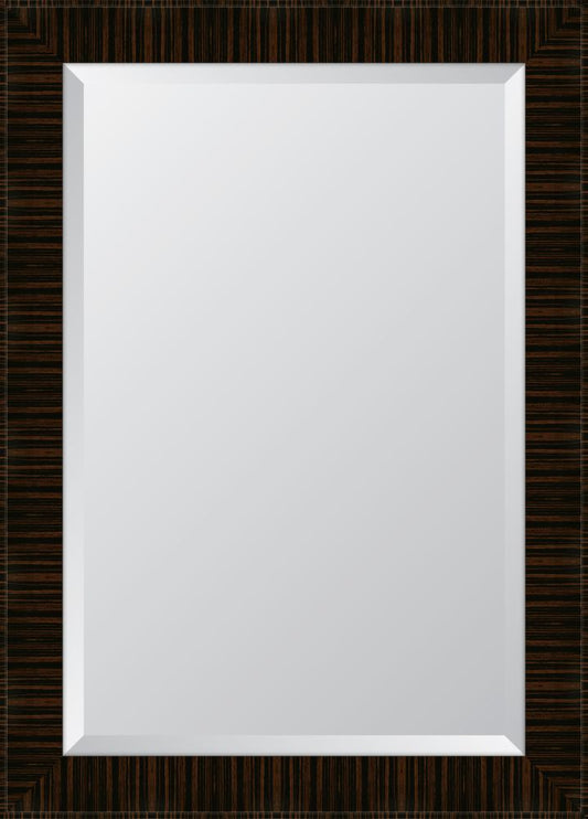 3 1/4" High Gloss Zebra Walnut Resin Frame Mirror