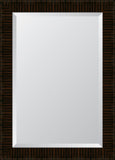 3 1/4" High Gloss Zebra Walnut Resin Frame Mirror