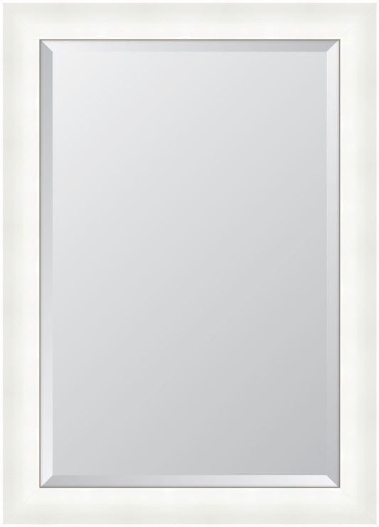 3 1/4" High Gloss White Resin Frame Mirror