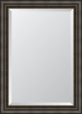 3 3/8" Textured Brown With Silver Lip Resin Frame Mirror