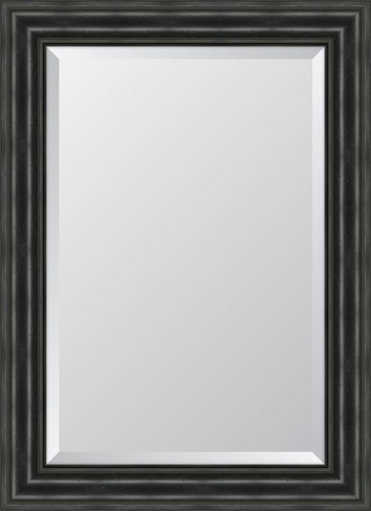 4" Black English Pine Resin Frame Mirror