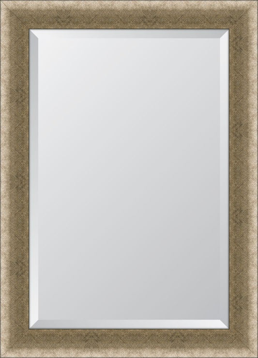 3 1/2" Slight Concave Silver Crosshatch Resin Frame Mirror