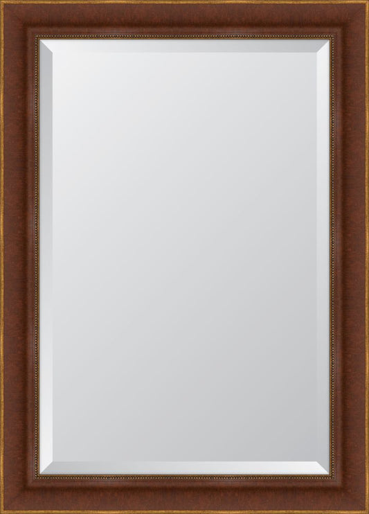 3 1/4" Mahogany Bead Napa Resin Frame Mirror