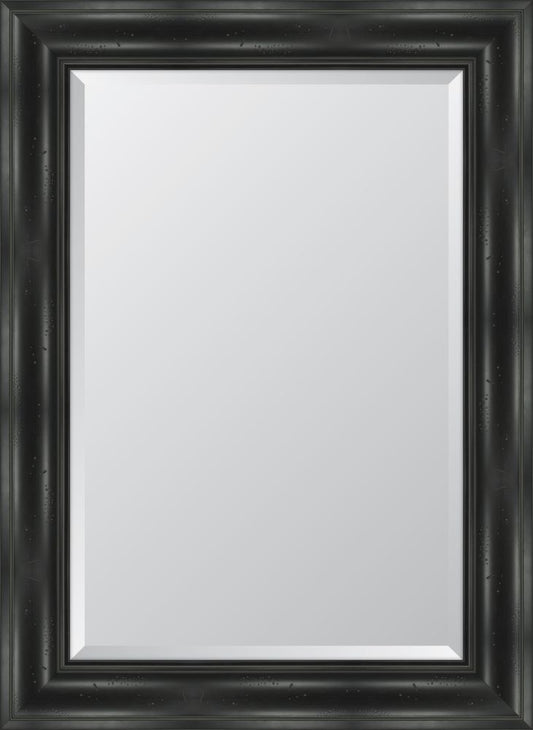 4 1/4" Black English Pine Resin Frame Mirror