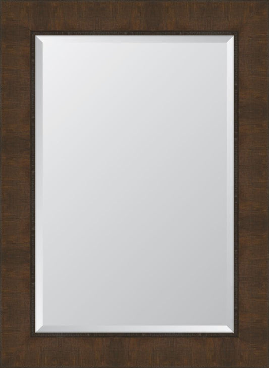 4 1/4" Walnut Scoop Montalcino Resin Frame Mirror
