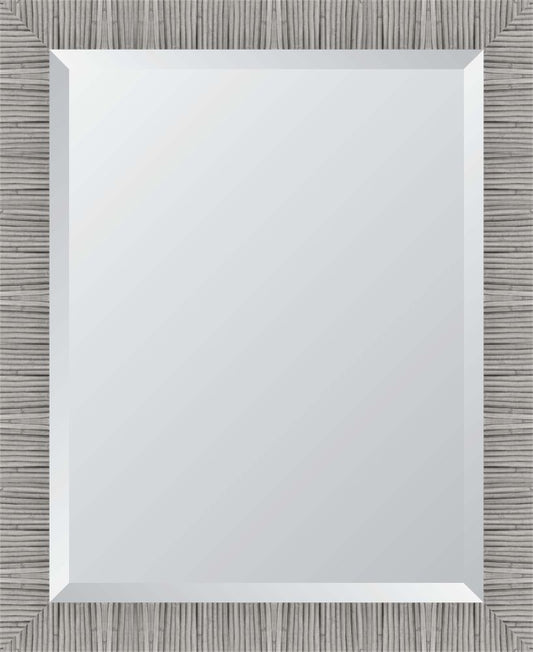2.5" Gray Rattan 22X28 Beveled Mirror