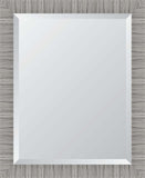 2.5" Gray Rattan 22X28 Beveled Mirror