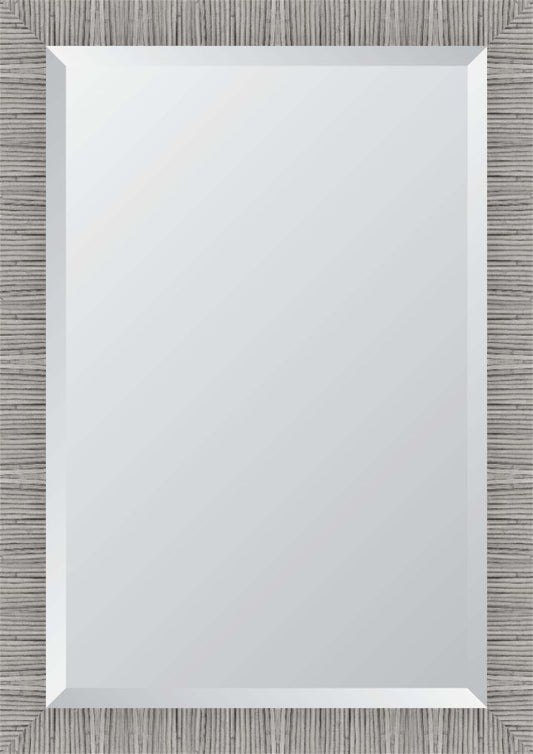 2.5” Gray  30X40 Rattan Beveled Mirror