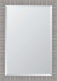 2.5” Gray  30X40 Rattan Beveled Mirror
