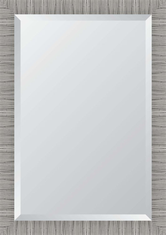 2.5" Gray Rattan 24X36 Beveled Mirror