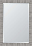 2.5" Gray Rattan 24X36 Beveled Mirror