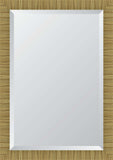 2.5" Walnut Rattan 24X36 Beveled Mirror