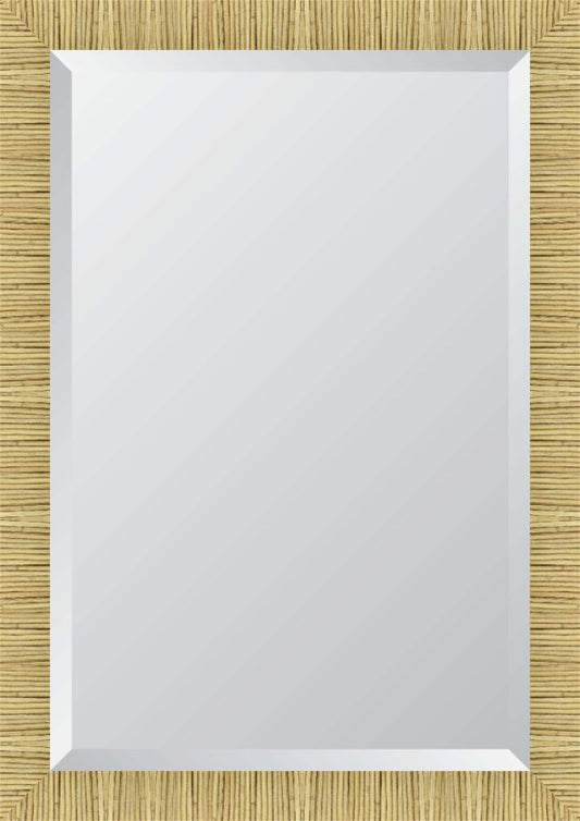 2.5 Dark Natural Rattan 30X40 Beveled Mirror