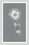 White Flora on Gray Linen II