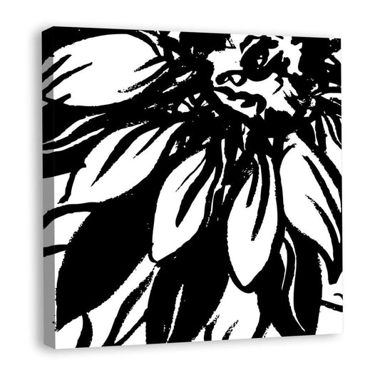 Bloomy Burst Black & White I (canvas)