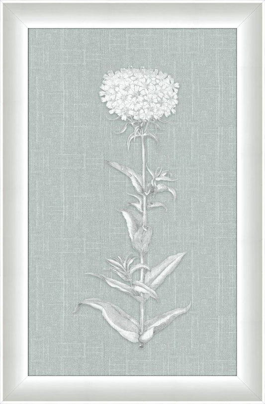 White Flora on Spa Linen V