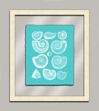 Aqua Shells in Glass I