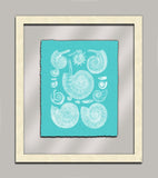 Aqua Shells in Glass II