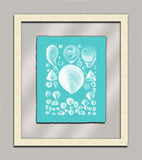 Aqua Shells in Glass IV