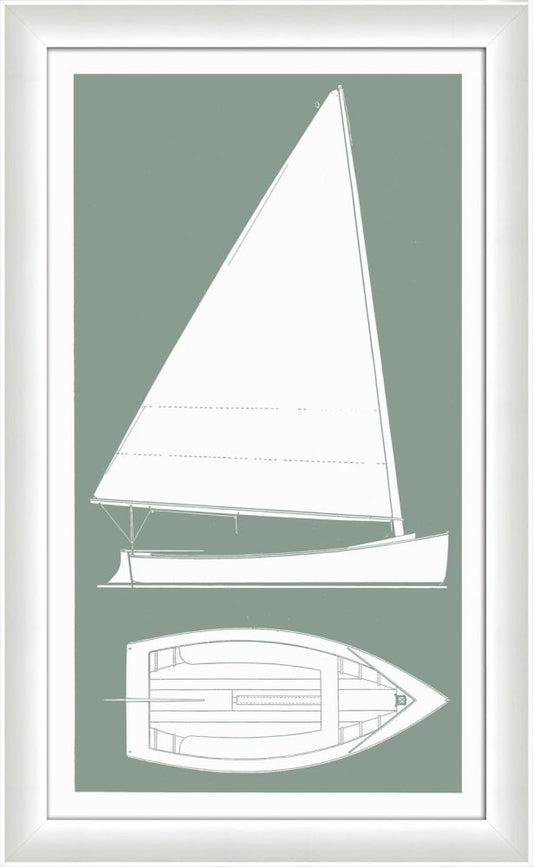 Sail Boat I in Silver Sage