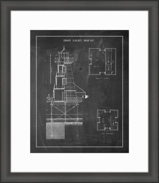 Iron Light House in Gray