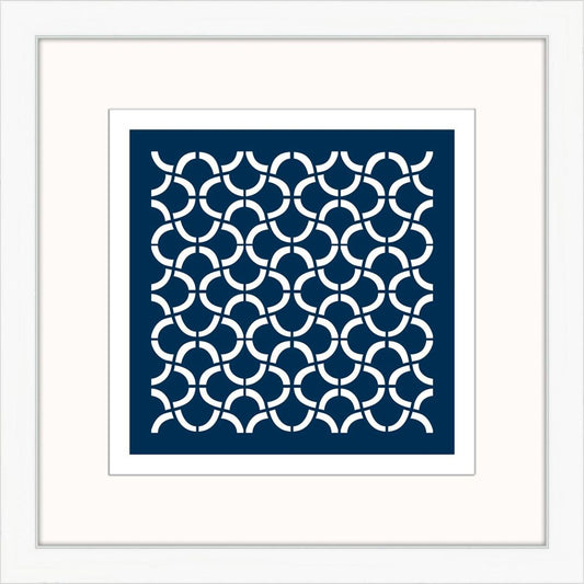 Navy Geometrics in White I