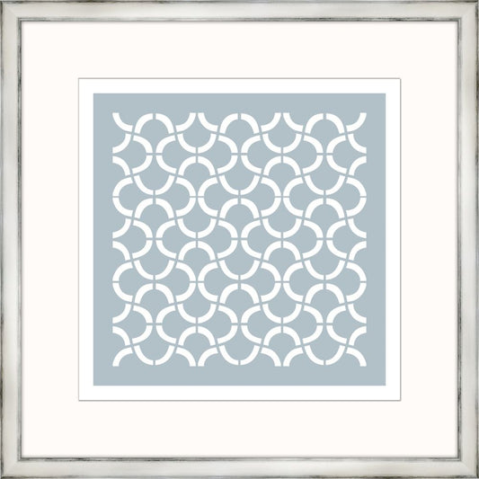 Large Blue Heather Geometrics I