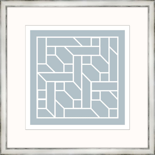 Large Blue Heather Geometrics II