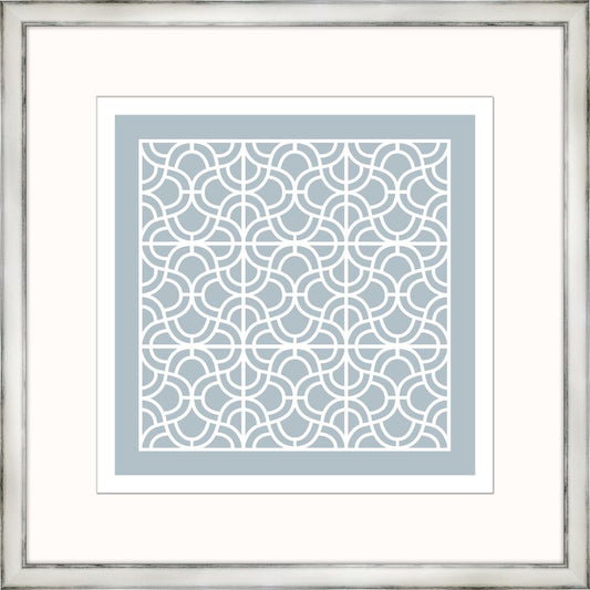 Large Blue Heather Geometrics III