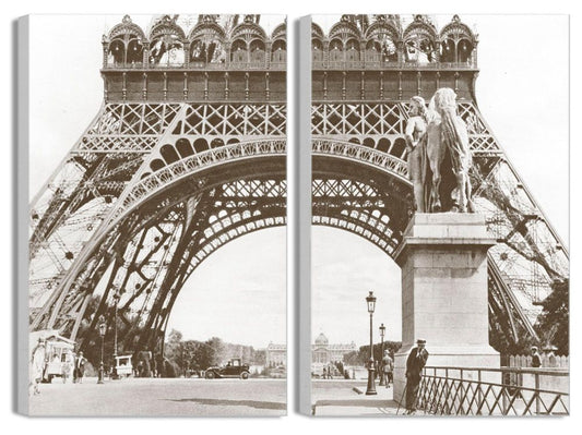 Eiffel Architecture Set of 2 on Canvas