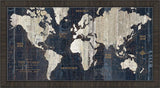 Old World Map Blue