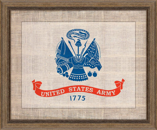 Army Flag on Distress Linen