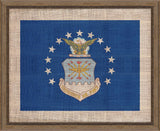 Air Force Flag on Distressed Linen - Lg