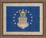 Air Force Flag on Distressed Linen - Med