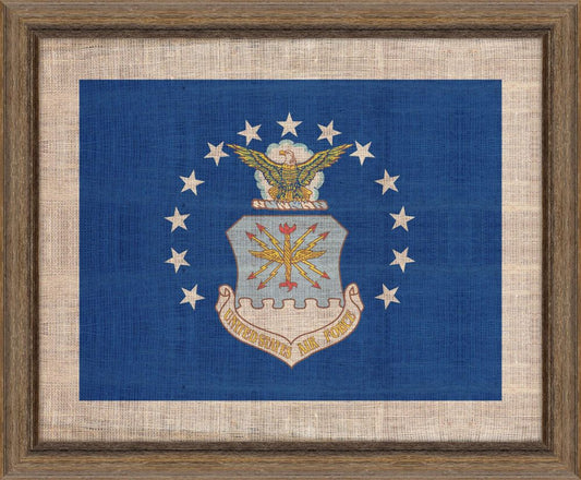 Air Force Flag on Distressed Linen