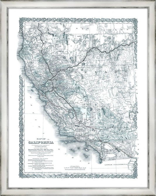 CALIFORNIA MAP IN BLUE