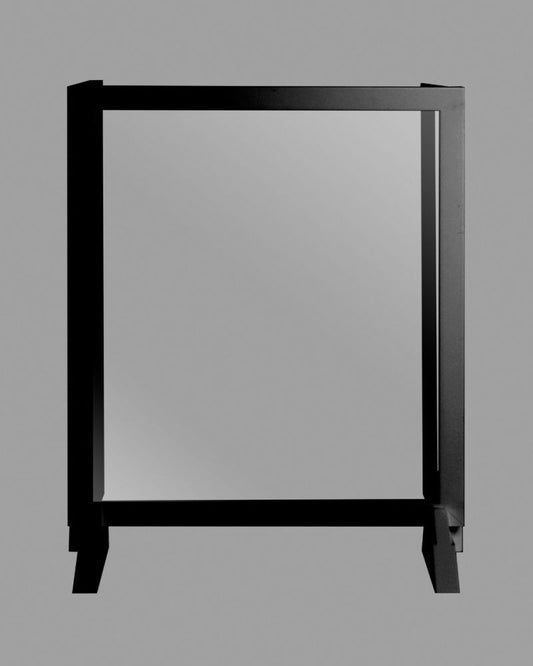 Style Safe Plexi Barrier, 24x30 with counter stand and 12" adjustable side panels - Black