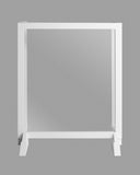 Style Safe Plexi Barrier, 24x30 with counter stand and 12" adjustable side panels - White