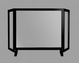 Style Safe Plexi Barrier, 36x30 with counter stand and 12" adjustable side panels - Black