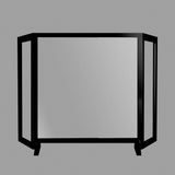 Style Safe Plexi Barrier, 42x42 with counter stand and 12" adjustable side panels - Black