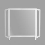 Style Safe Plexi Barrier, 42x42 with counter stand and 12" adjustable side panels - White