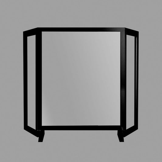 Style Safe Plexi Barrier, 36x43 with counter stand and 12" adjustable side panels - Black