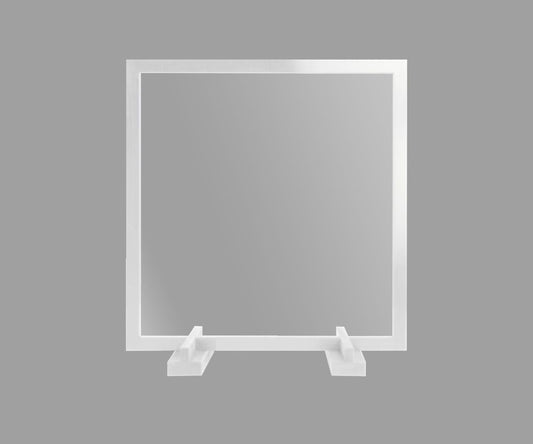 Style Safe Plexi Barrier, 24x30 with counter stand - White