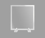 Style Safe Plexi Barrier, 24x30 with counter stand - White